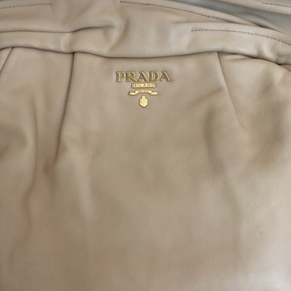 Prada Nappa Frills Leather Handbag in Color Caramello with Dustcover Bag - Picture 11 of 15